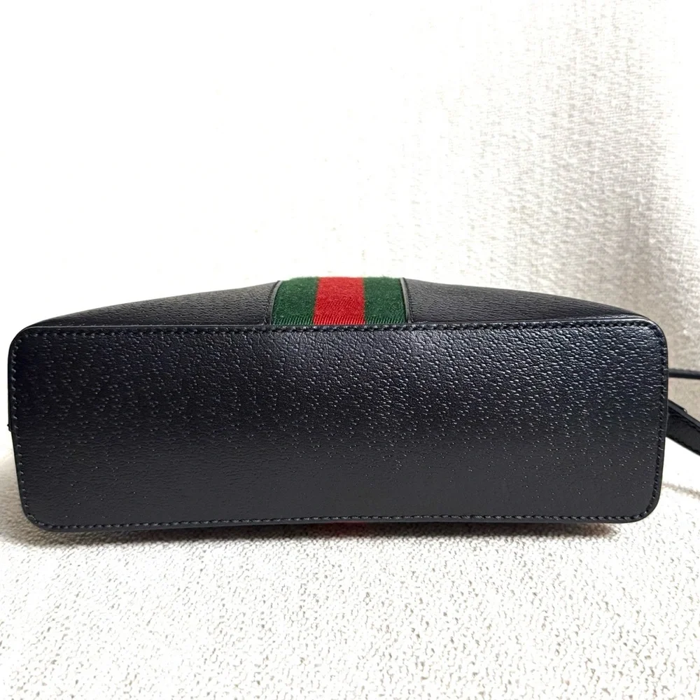 Authentic Gucci Ophedia Dome crossbody bag black leather